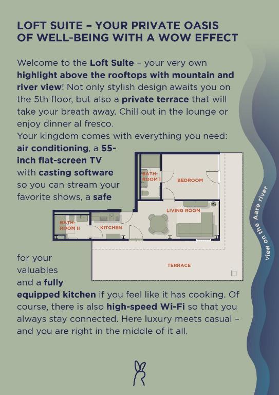 HOP Loft Suite 570 Grundriss Penthouse Interlaken
